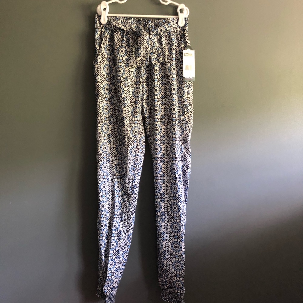 StarRide Girls Jogger Blue Print Elastic Waist